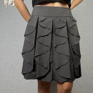 Reiss Vegas Ruffled Skirt Gray